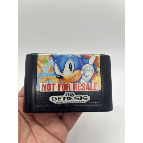 Sonic the Hedgehog (Sega Genesis 1991) Not For Resale Tested Authentic Cart Only - Picture 2 of 5